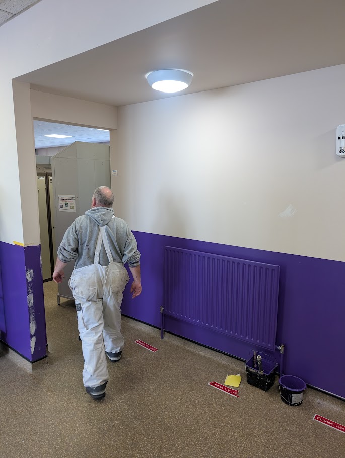 Commercial decorating works image used on the Ravenhill Contractors blog