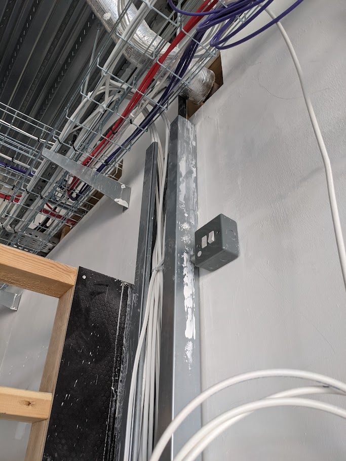 Commercial electrical installation work being completed in Sheffield