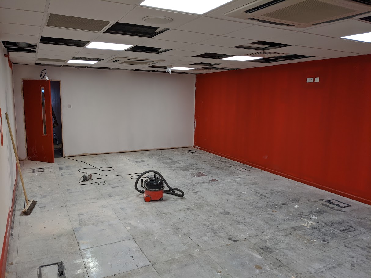 Deep cleaning commercial floors as part of a handover clean