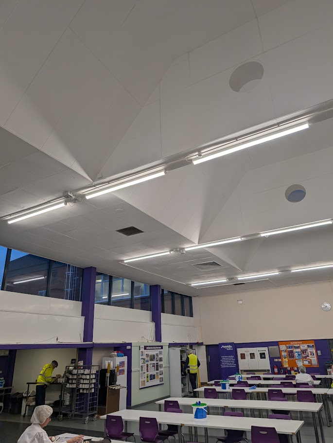 Installing commercial lighting in an office or retail space
