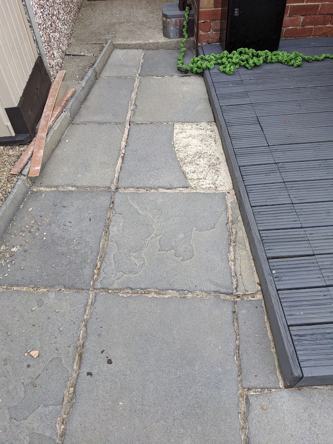 Repairing paving and walkways as part of external works