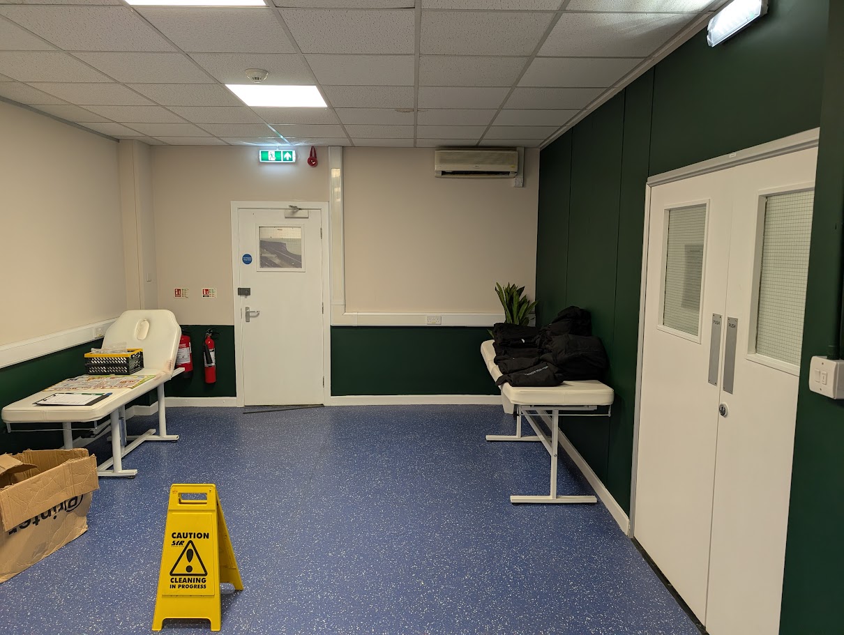 Completed commercial refurbishment showing finished interior workspace