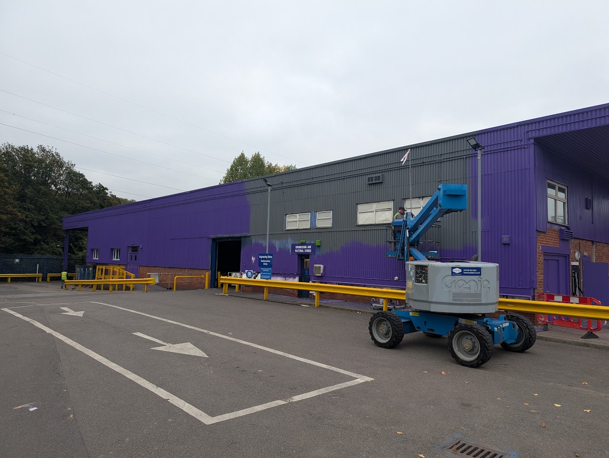 Cherry picker on spray project