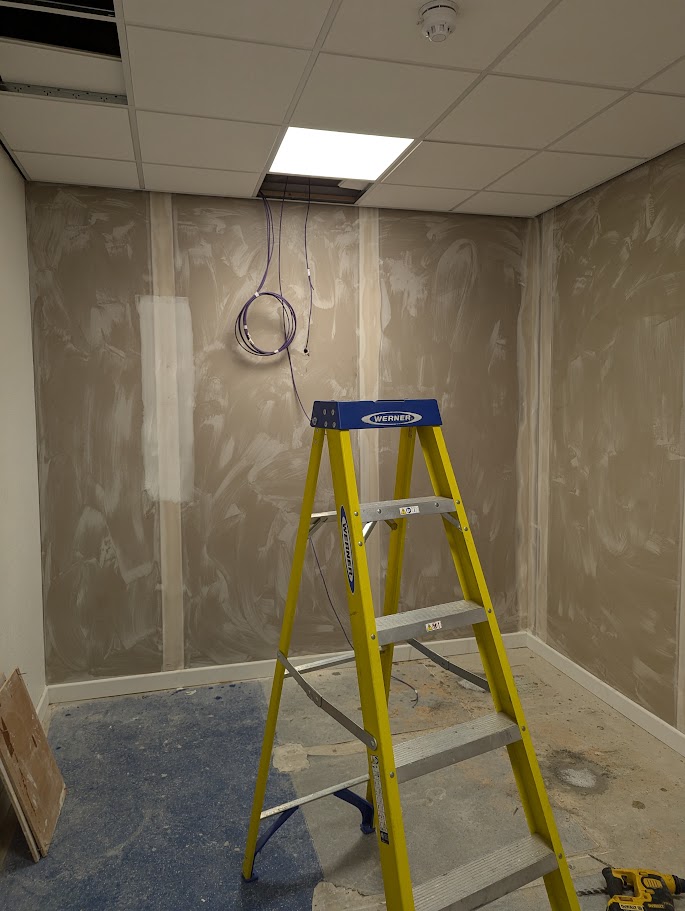 Preparing and repairing walls before repainting