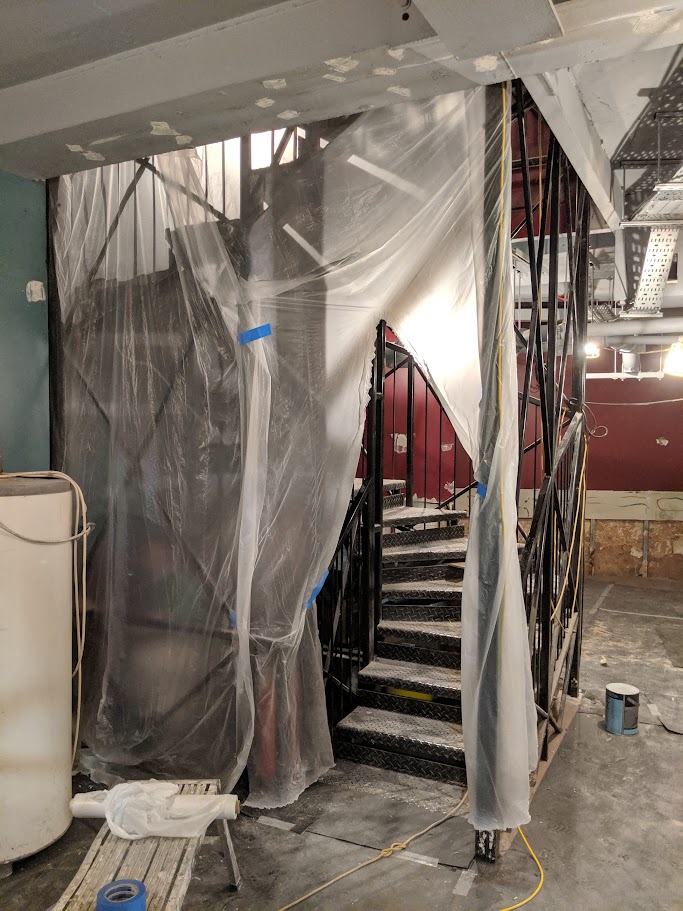 Ceiling removal during commercial dilapidations