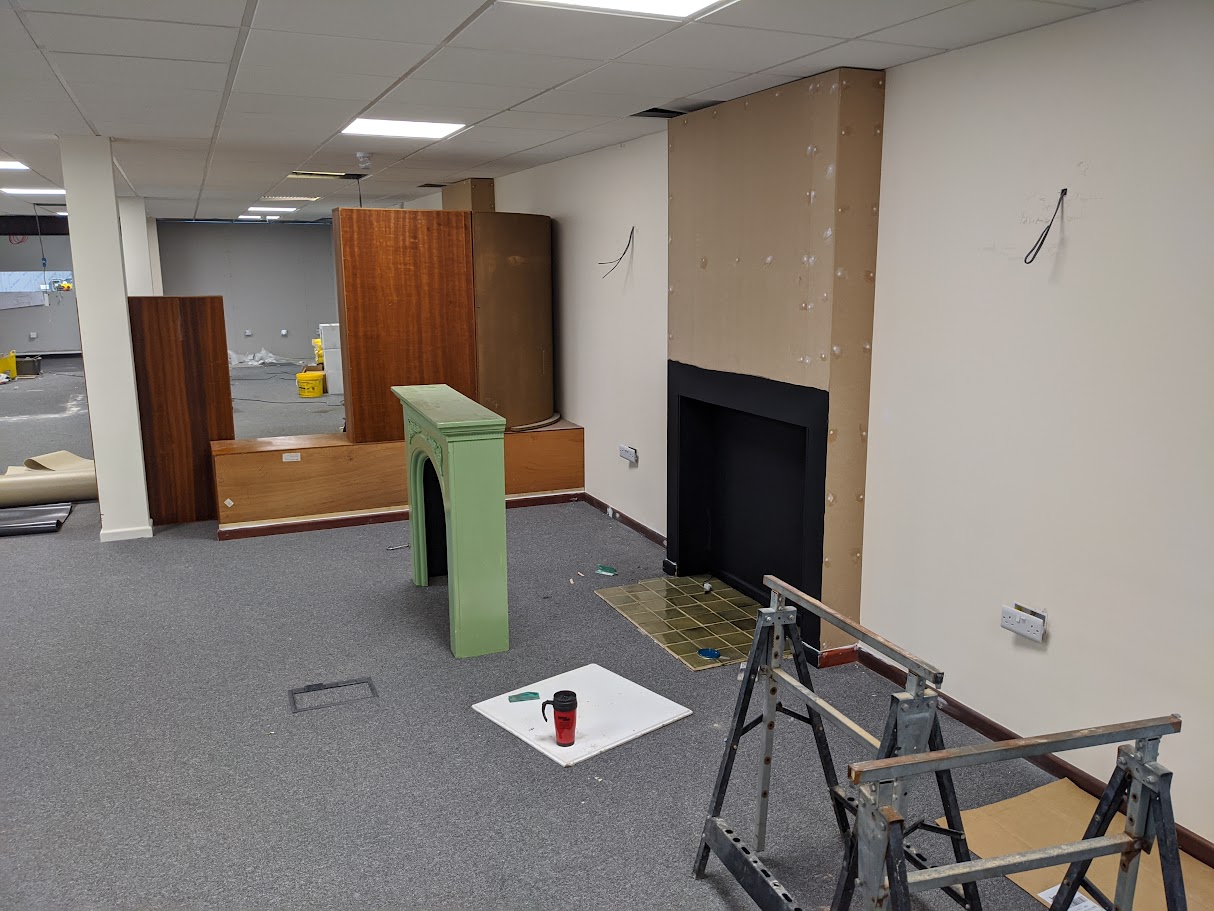 Second fix joinery works being completed during an office fit out project in Sheffield