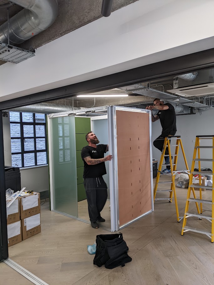 Office partition layout during a commercial refurbishment project