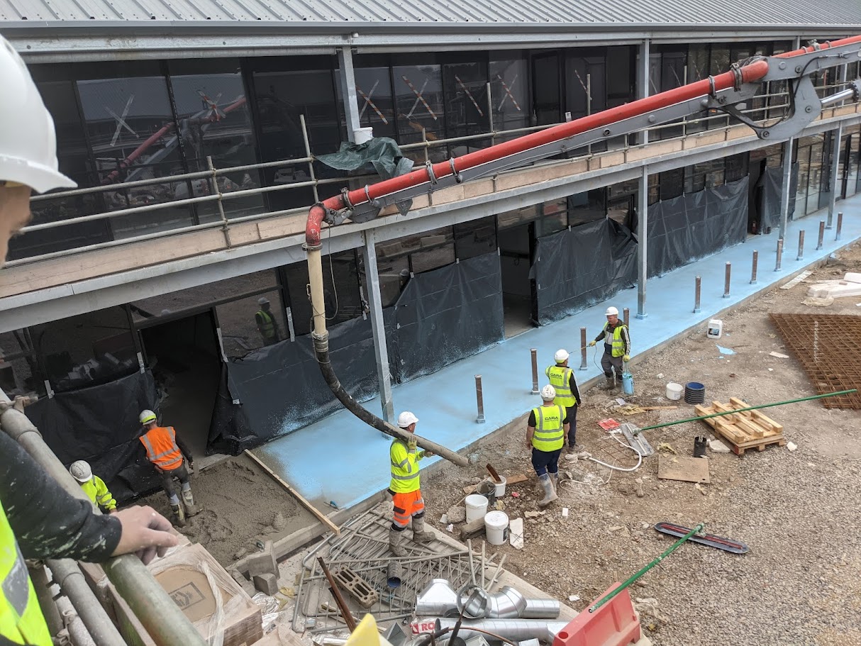 Site safety management and controlled work zones in an occupied building