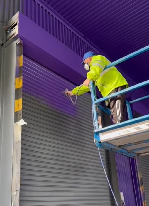 Spray finishing internal commercial doors for a smooth consistent finish